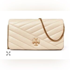 Tory Burch Beige Quilted crossbody bag